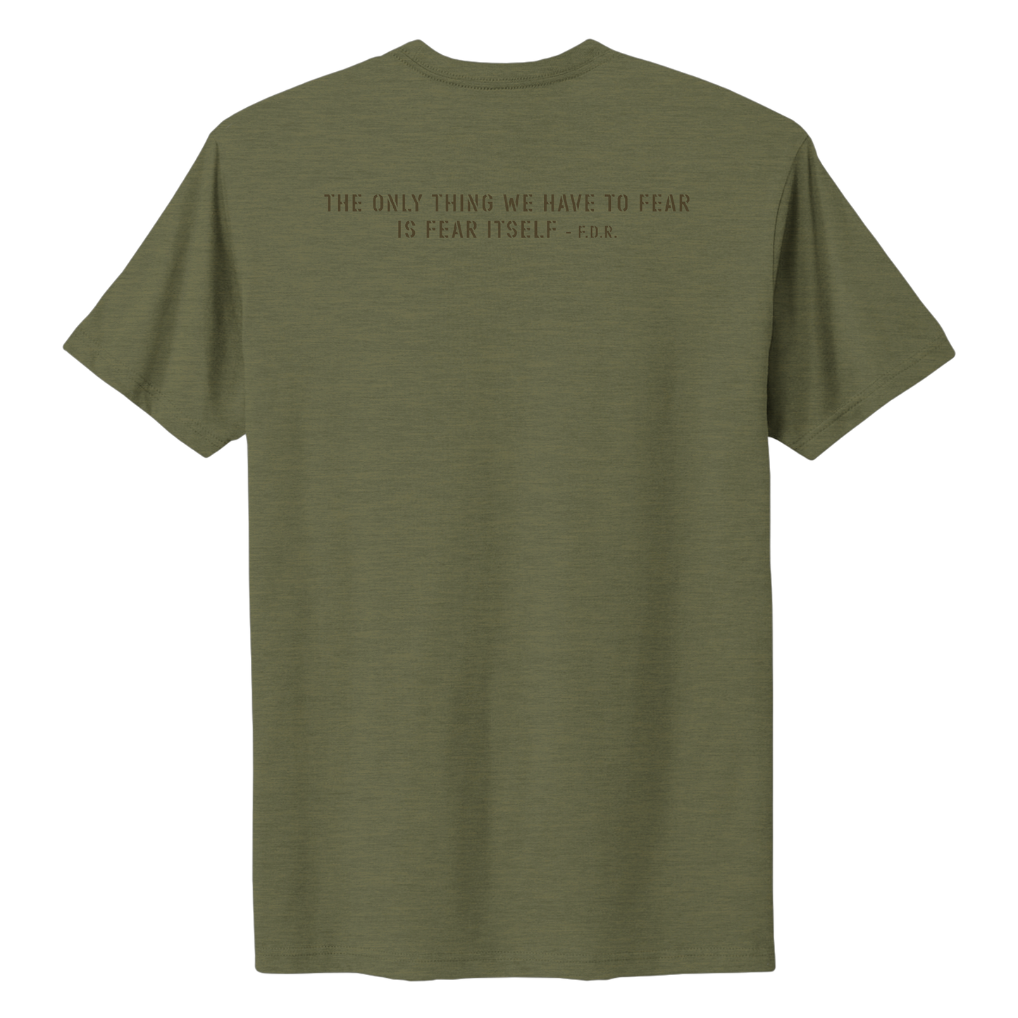 Women's Fear Less Boyfriend Fit T-Shirt - Military Green