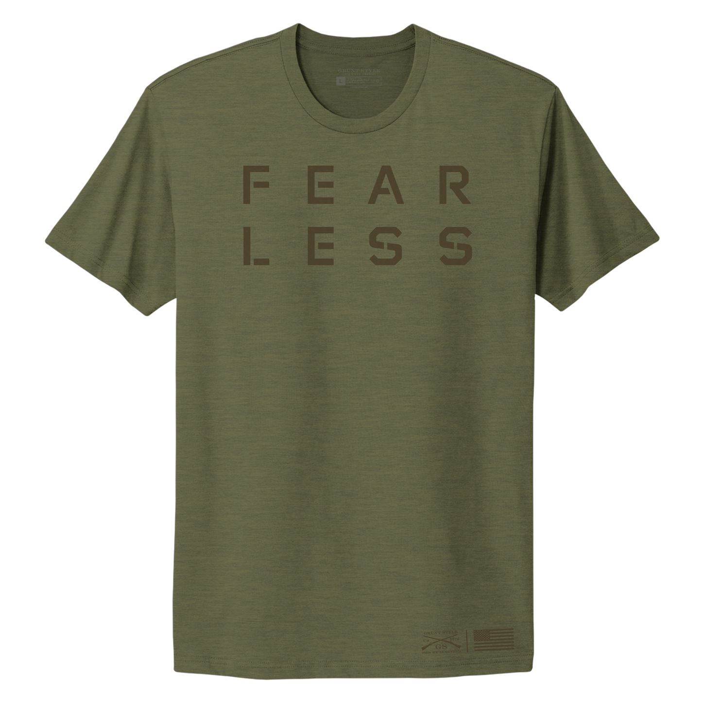 Women's Fear Less Boyfriend Fit T-Shirt - Military Green