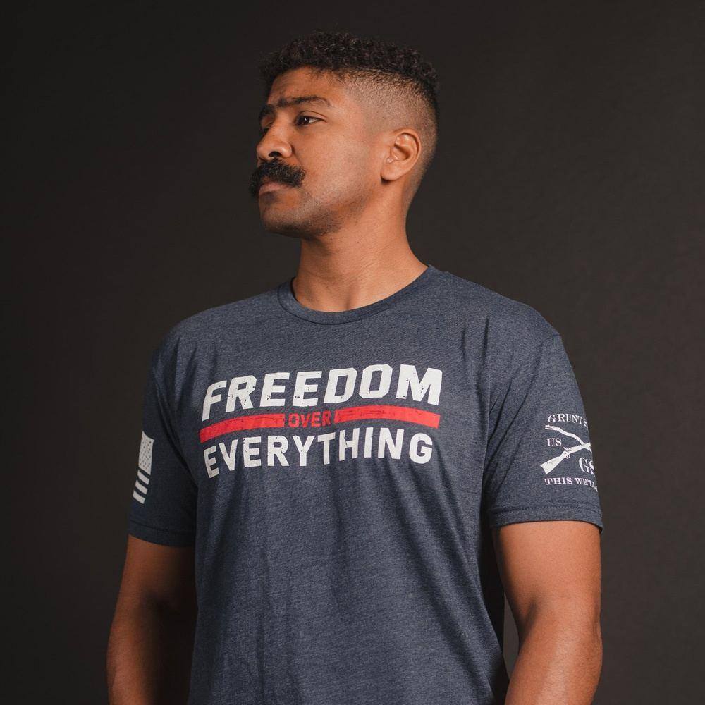 Freedom Over Everything T-Shirt - Midnight Navy
