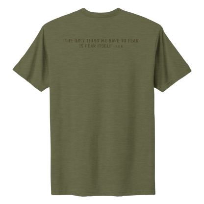 Women's Fear Less Boyfriend Fit T-Shirt - Military Green
