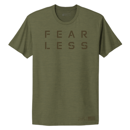 Women's Fear Less Boyfriend Fit T-Shirt - Military Green