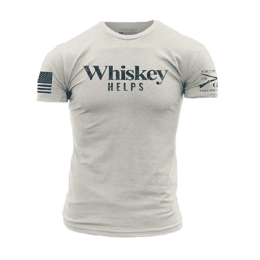 Whiskey Helps™ T-Shirt - Sand