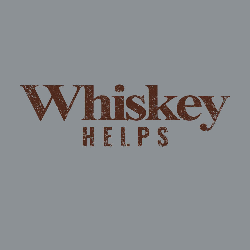 Whiskey Helps™ T-Shirt - Dark Heather Gray