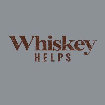 Whiskey Helps™ T-Shirt - Dark Heather Gray