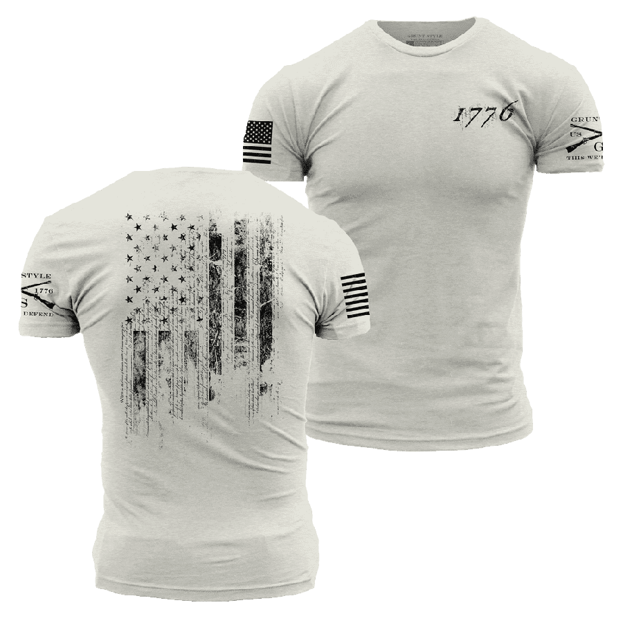 1776 Flag T-Shirt - Sand