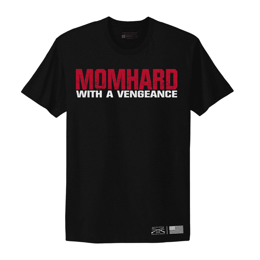 Women's Mom Hard Boyfriend Fit T-Shirt - Black