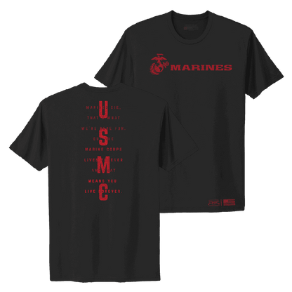 USMC - Women's Lives Forever Boyfriend Fit T-Shirt - Black