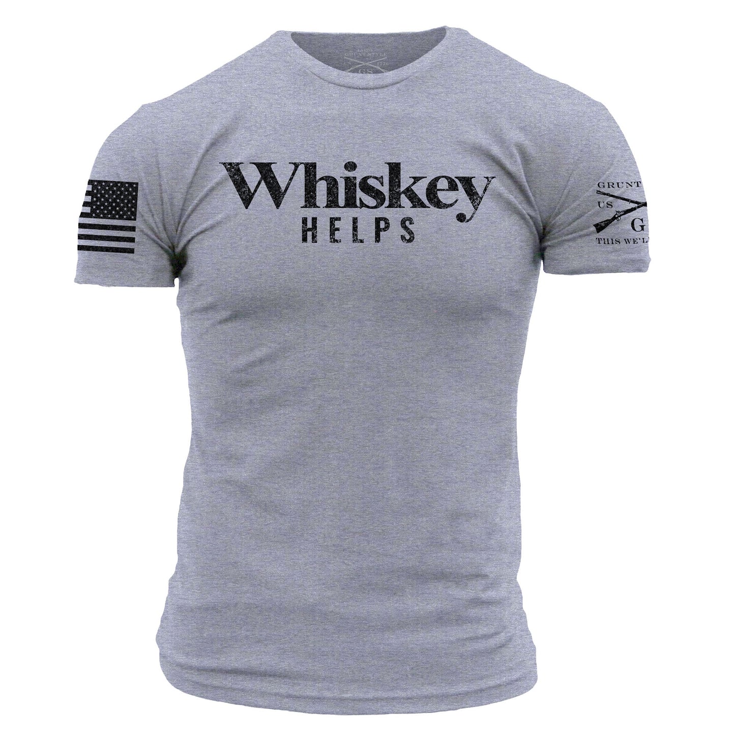 Whiskey Helps™ - Heather Grey